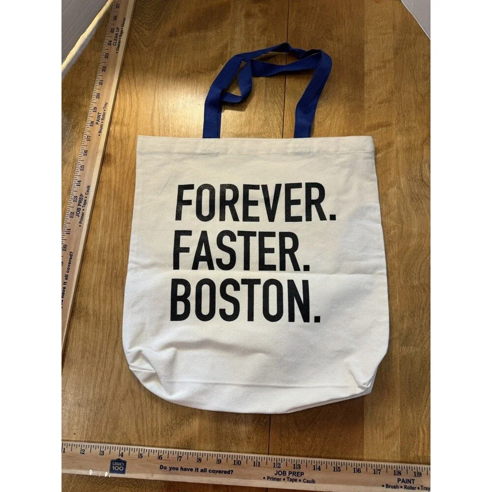 Puma Recycled Beige Tote Forever. Faster. Boston. New